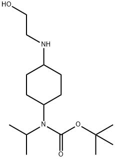 [4-(2-Hydroxy-ethylaMino)-cyclohexyl]-isopropyl-carbaMic acid tert-butyl ester 化学構造式