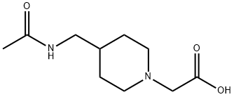 [4-(AcetylaMino-Methyl)-piperidin-1-yl]-acetic acid,1353943-82-4,结构式