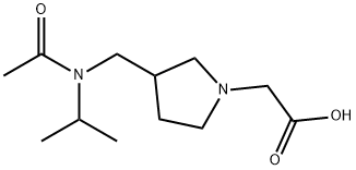 {3-[(Acetyl-isopropyl-aMino)-Methyl]-pyrrolidin-1-yl}-acetic acid 结构式