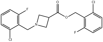 1-(2-Chloro-6-fluoro-benzyl)-azetidine-3-carboxylic acid 2-chloro-6-fluoro-benzyl ester Structure