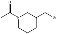 1-(3-BroMoMethyl-piperidin-1-yl)-ethanone Structure