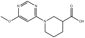 1-(6-甲氧基-嘧啶-4-基)-哌啶-3-羧酸,1353955-34-6,结构式