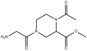 1-Acetyl-4-(2-aMino-acetyl)-piperazine-2-carboxylic acid Methyl ester Structure