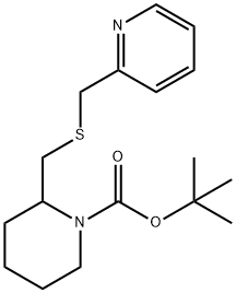 2-(Pyridin-2-ylMethylsulfanylMethyl
)-piperidine-1-carboxylic acid tert
-butyl ester Structure