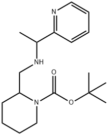 2-[(1-Pyridin-2-yl-ethylaMino)-Methyl]-piperidine-1-carboxylic acid tert-butyl ester 化学構造式