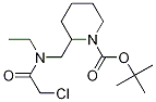 2-{[(2-Chloro-acetyl)-ethyl-aMino]-Methyl}-piperidine-1-carboxylic acid tert-butyl ester Struktur