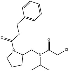 2-{[(2-Chloro-acetyl)-isopropyl-aMino]-Methyl}-pyrrolidine-1-carboxylic acid benzyl ester 结构式