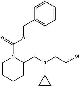 2-{[Cyclopropyl-(2-hydroxy-ethyl)-aMino]-Methyl}-piperidine-1-carboxylic acid benzyl ester,1353988-11-0,结构式