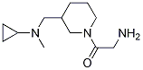 2-AMino-1-{3-[(cyclopropyl-Methyl-aMino)-Methyl]-piperidin-1-yl}-ethanone 化学構造式