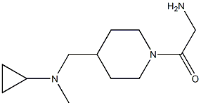 2-AMino-1-{4-[(cyclopropyl-Methyl-aMino)-Methyl]-piperidin-1-yl}-ethanone 结构式