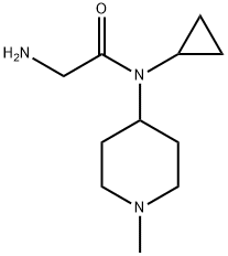 2-AMino-N-cyclopropyl-N-(1-Methyl-piperidin-4-yl)-acetaMide Struktur