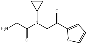 2-AMino-N-cyclopropyl-N-(2-oxo-2-thiophen-2-yl-ethyl)-acetaMide Structure