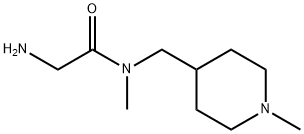 2-AMino-N-Methyl-N-(1-Methyl-piperidin-4-ylMethyl)-acetaMide 化学構造式