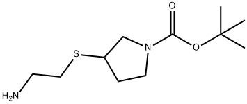 3-(2-AMino-ethylsulfanyl)-pyrrolidine-1-carboxylic acid tert-butyl ester|