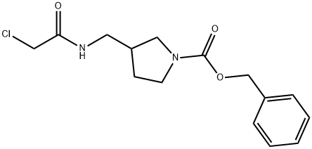 3-[(2-Chloro-acetylaMino)-Methyl]-pyrrolidine-1-carboxylic acid benzyl ester 结构式