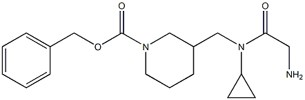 3-{[(2-AMino-acetyl)-cyclopropyl-aMino]-Methyl}-piperidine-1-carboxylic acid benzyl ester Structure
