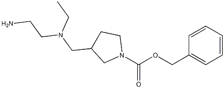 3-{[(2-AMino-ethyl)-ethyl-aMino]-Methyl}-pyrrolidine-1-carboxylic acid benzyl ester 结构式