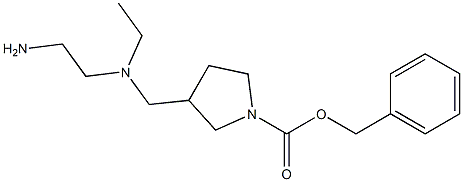 3-{[(2-AMino-ethyl)-ethyl-aMino]-Methyl}-pyrrolidine-1-carboxylic acid benzyl ester 化学構造式