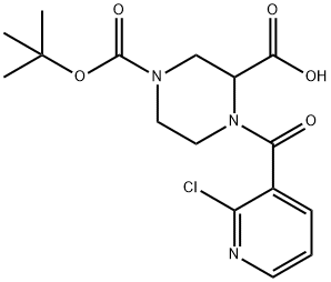 4-(2-Chloro-pyridine-3-carbonyl)-piperazine-1,3-dicarboxylic acid 1-tert-butyl ester Structure