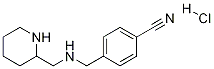 4-{[(哌啶-2-基甲基)-氨基]-甲基}-苄腈盐酸盐 结构式