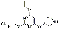 4-Ethoxy-2-Methylsulfanyl-6-((R)-pyrrolidin-3-yloxy)-pyriMidine hydrochloride,,结构式