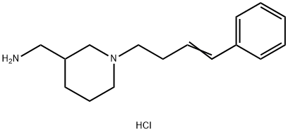 C-[1-((E)-4-苯基-丁-3-烯基)-哌啶-3-基]甲胺盐酸盐, 1353990-93-8, 结构式