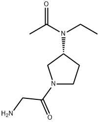 N-[(R)-1-(2-AMino-acetyl)-pyrrolidin-3-yl]-N-ethyl-acetaMide,1354018-03-3,结构式