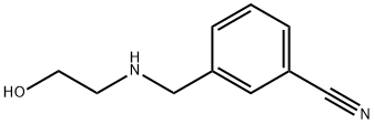 3-{[(2-hydroxyethyl)amino]methyl}benzonitrile 化学構造式