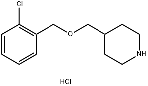 4-{[(2-Chlorobenzyl)oxy]methyl}piperidinehydrochloride 化学構造式