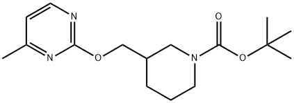 3-(4-Methyl-pyrimidin-2-yloxymethyl)-piperidine-1-carboxylic acid tert-butyl ester Structure