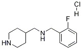 (2-Fluoro-benzyl)-piperidin-4-ylmethyl-amine hydrochloride