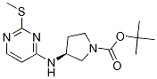 (S)-3-(2-Methylsulfanyl-pyrimidin-4-ylamino)-pyrrolidine-1-carboxylic acid tert-butyl ester Structure