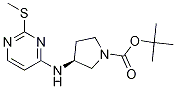 (S)-3-(2-Methylsulfanyl-pyrimidin-4-ylamino)-pyrrolidine-1-carboxylic acid tert-butyl ester 结构式