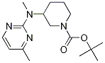 3-[Methyl-(4-methyl-pyrimidin-2-yl)-amino]-piperidine-1-carboxylic acid tert-butyl ester Struktur