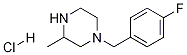 1-(4-Fluoro-benzyl)-3-methyl-piperazine hydrochloride Structure