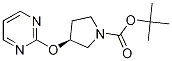 (S)-3-(Pyrimidin-2-yloxy)-pyrrolidine-1-carboxylic acid tert-butyl ester 化学構造式