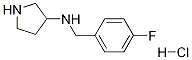 (4-Fluoro-benzyl)-pyrrolidin-3-yl-amine hydrochloride Structure