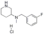 (3-Fluoro-benzyl)-methyl-piperidin-3-yl-amine hydrochloride 化学構造式
