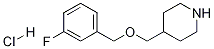 4-(3-Fluoro-benzyloxymethyl)-piperidine hydrochloride 化学構造式