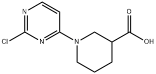 1-(2-氯-嘧啶-4-基)-哌啶-3-羧酸 结构式