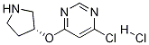 4-Chloro-6-((R)-pyrrolidin-3-yloxy)-pyrimidine hydrochloride Struktur