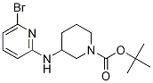 3-(6-Bromo-pyridin-2-ylamino)-piperidine-1-carboxylic acid tert-butyl ester,,结构式