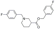 1-(4-Fluoro-benzyl)-piperidine-3-carboxylic acid 4-fluoro-benzyl ester 化学構造式