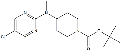 4-[(5-Chloro-pyrimidin-2-yl)-methyl-amino]-piperidine-1-carboxylic acid tert-butyl ester Struktur