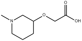 2-((1-甲基哌啶-3-基)氧基)乙酸 结构式