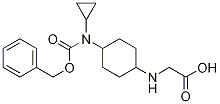 (1R,4R)-[4-(Benzyloxycarbonyl-cyclopropyl-aMino)-cyclohexylaMino]-acetic acid 化学構造式