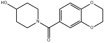(2,3-Dihydro-benzo[1,4]dioxin-6-yl)-(4-hydroxy-piperidin-1-yl)-Methanone 化学構造式