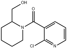 (2-氯-吡啶-3-基)-(2-羟甲基哌啶-1-基)-甲酮, 1183142-33-7, 结构式
