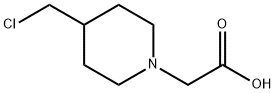 (4-ChloroMethyl-piperidin-1-yl)-acetic acid,1353959-42-8,结构式