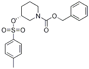 (R)-3-(Toluene-4-sulfonyloxy)-piperidine-1-carboxylic acid benzyl ester Struktur